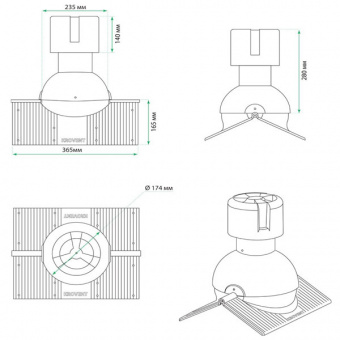 КОНЬКОВЫЙ ЭЛЕМЕНТ KROVENT PIPE-CONE